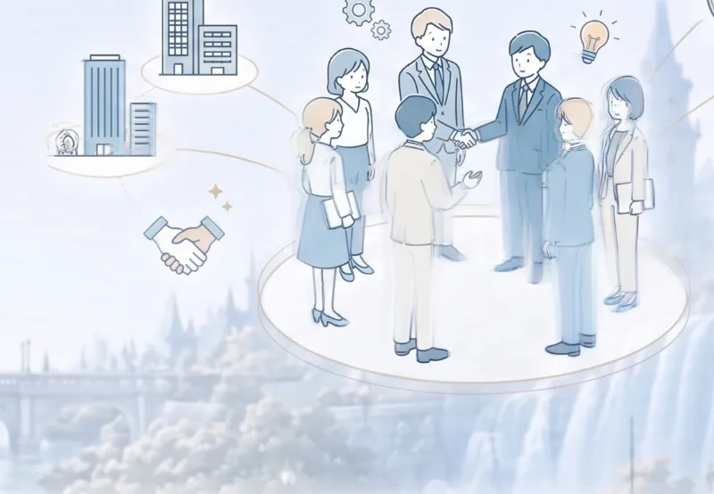 輪になって対話する人々