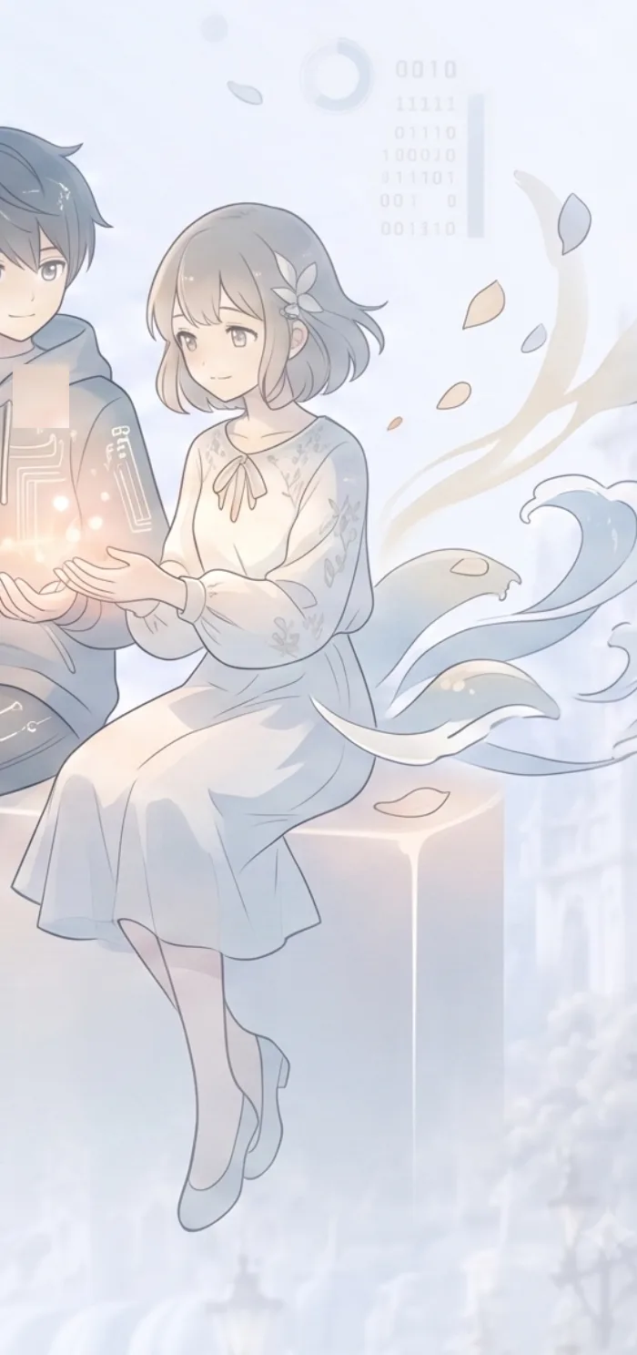 想いの光を手のひらで交わすふたり